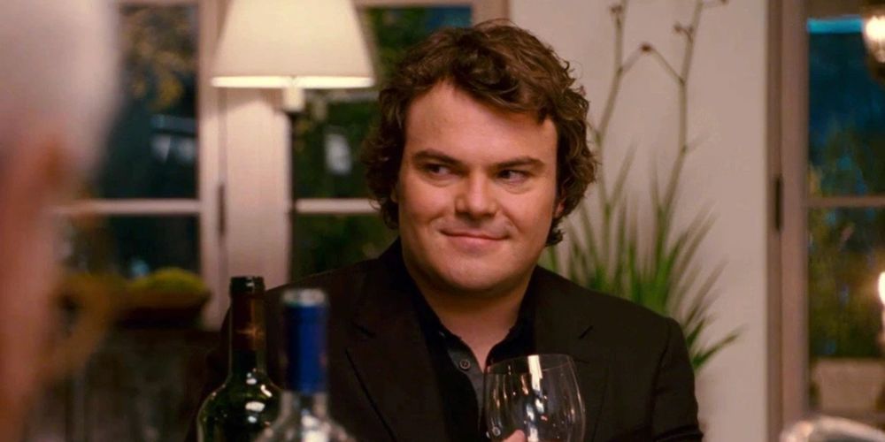 Jack Black drinking wine in The Holiday