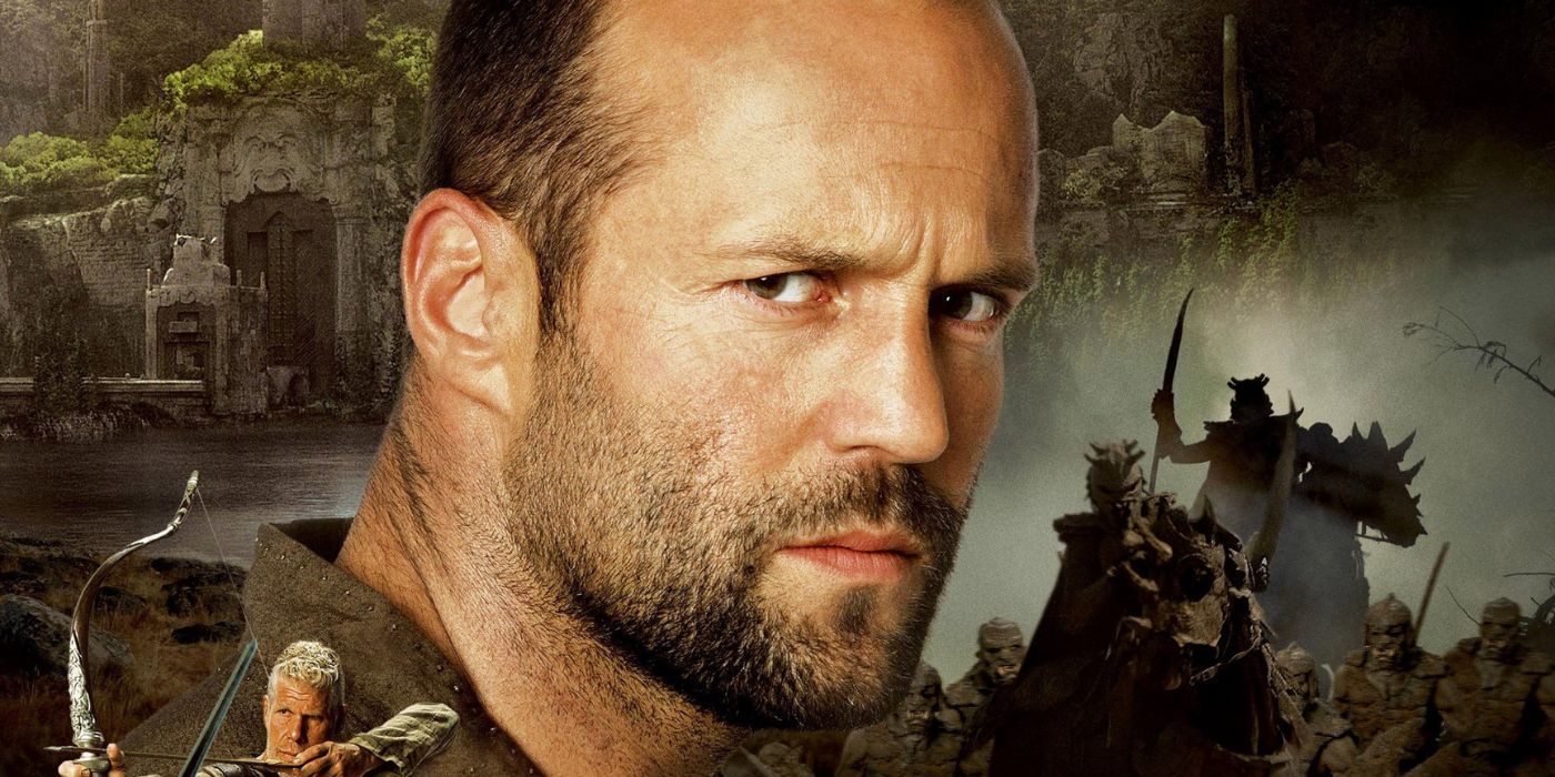 Jason Statham staring at the viewer in a banner for the movie In the Name of the King