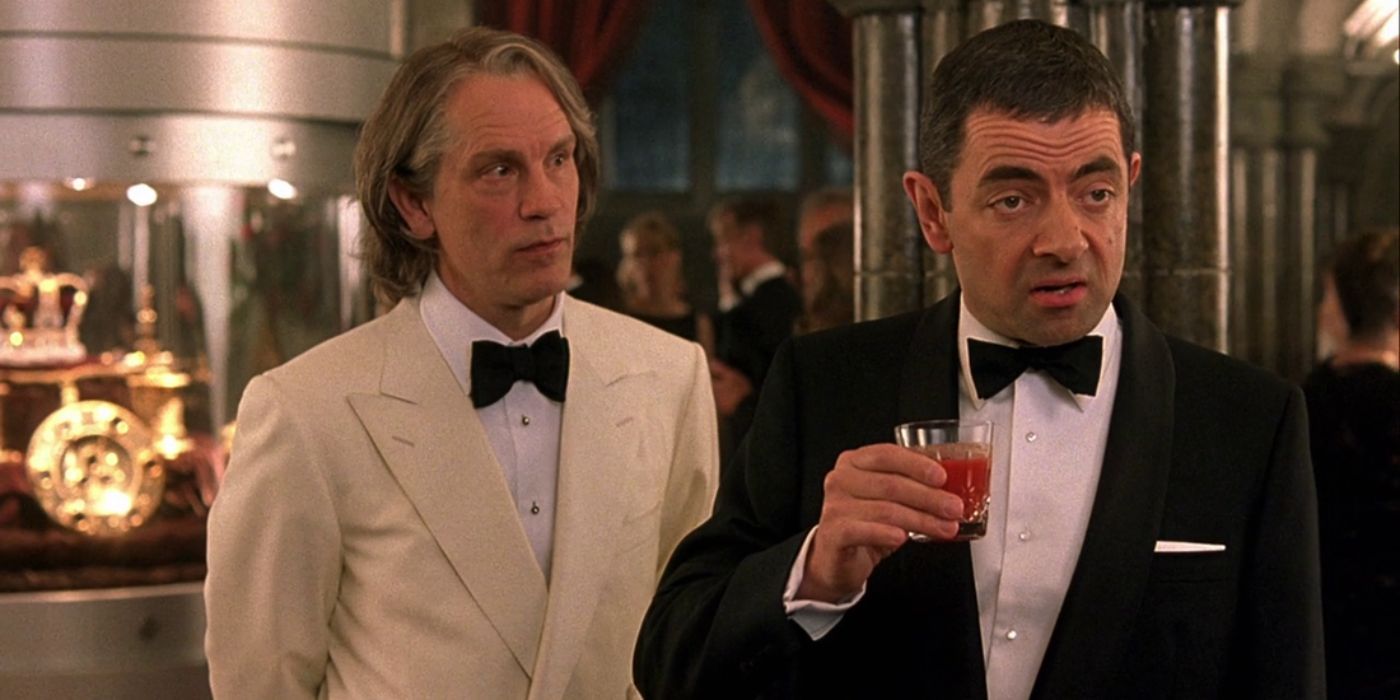 Pascal Sauvage and Johnny English at a party in Johnny English