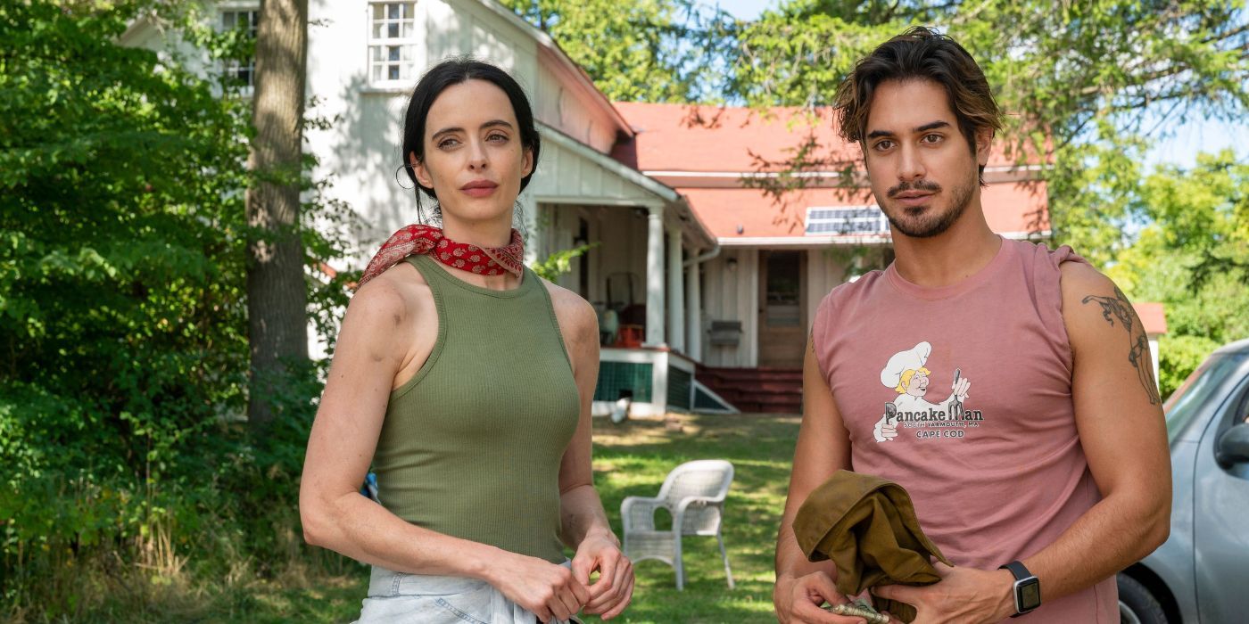 Krysten Ritter and Avan Jogia as Lucy and Jack in Orphan Black Echoes