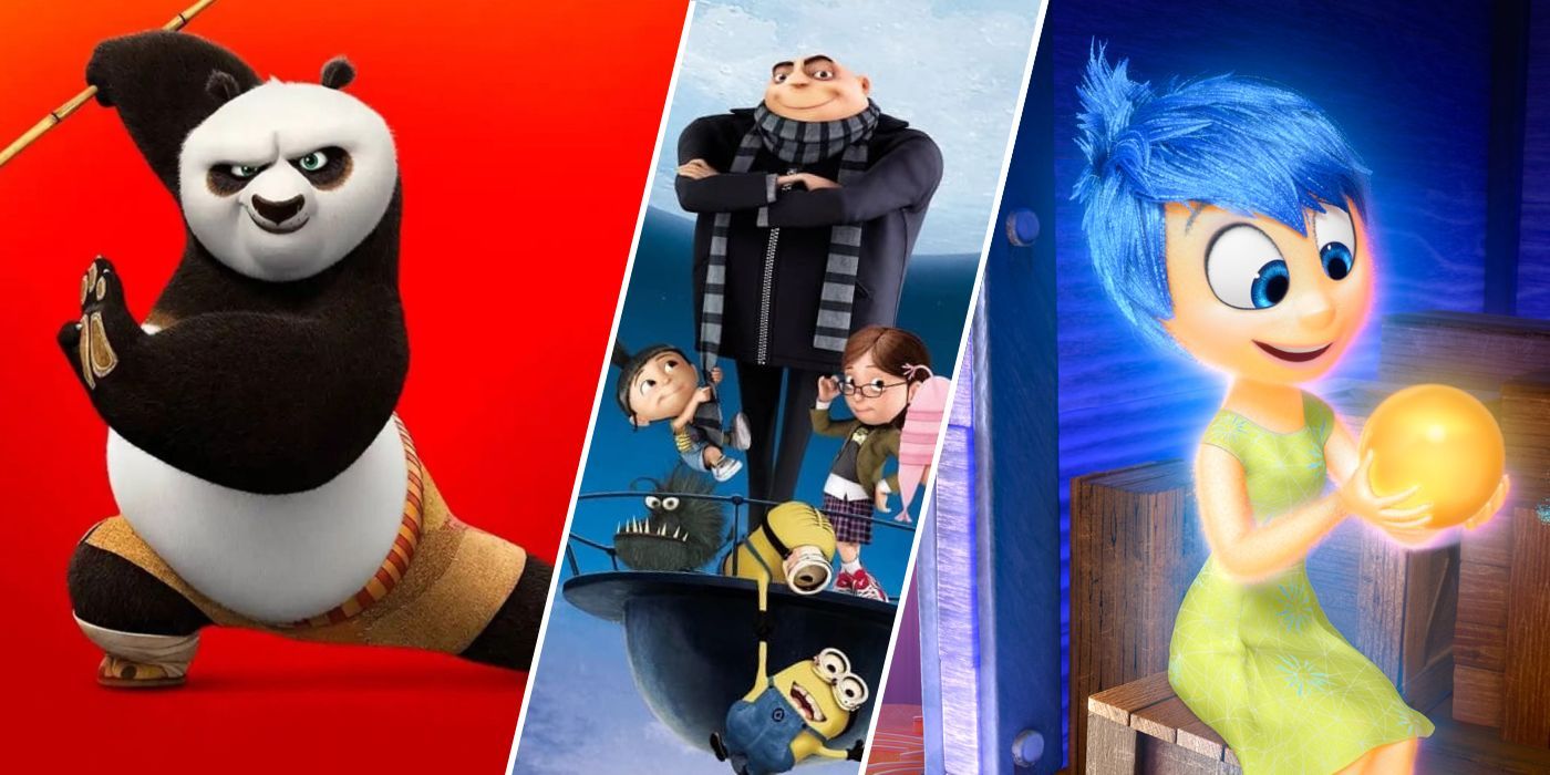 Po in Kung Fu Panda, Gru in Despicable Me and Joy in Inside Out