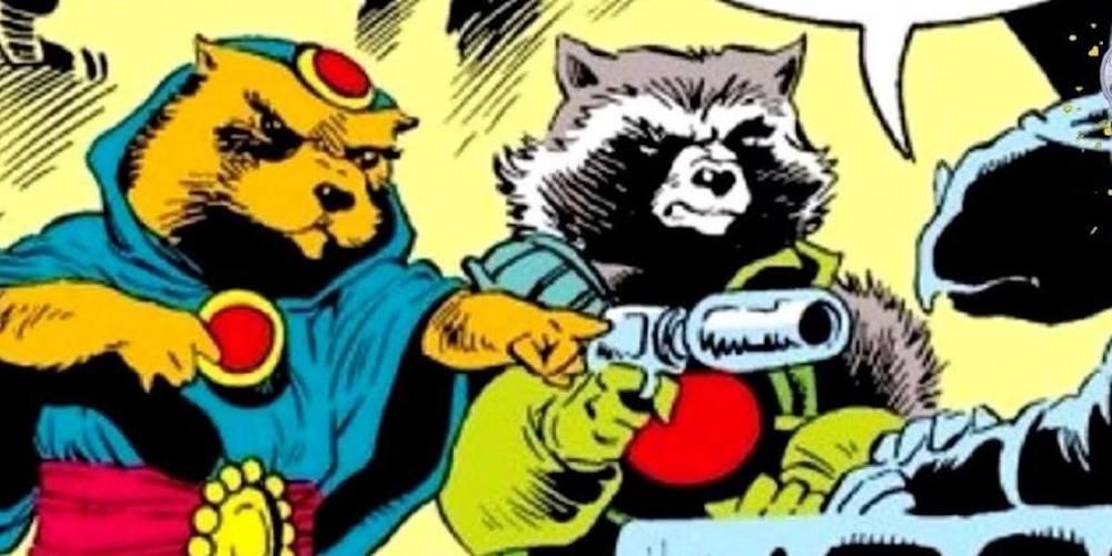 Lylla and Rocket together in the pages of Marvel Comics