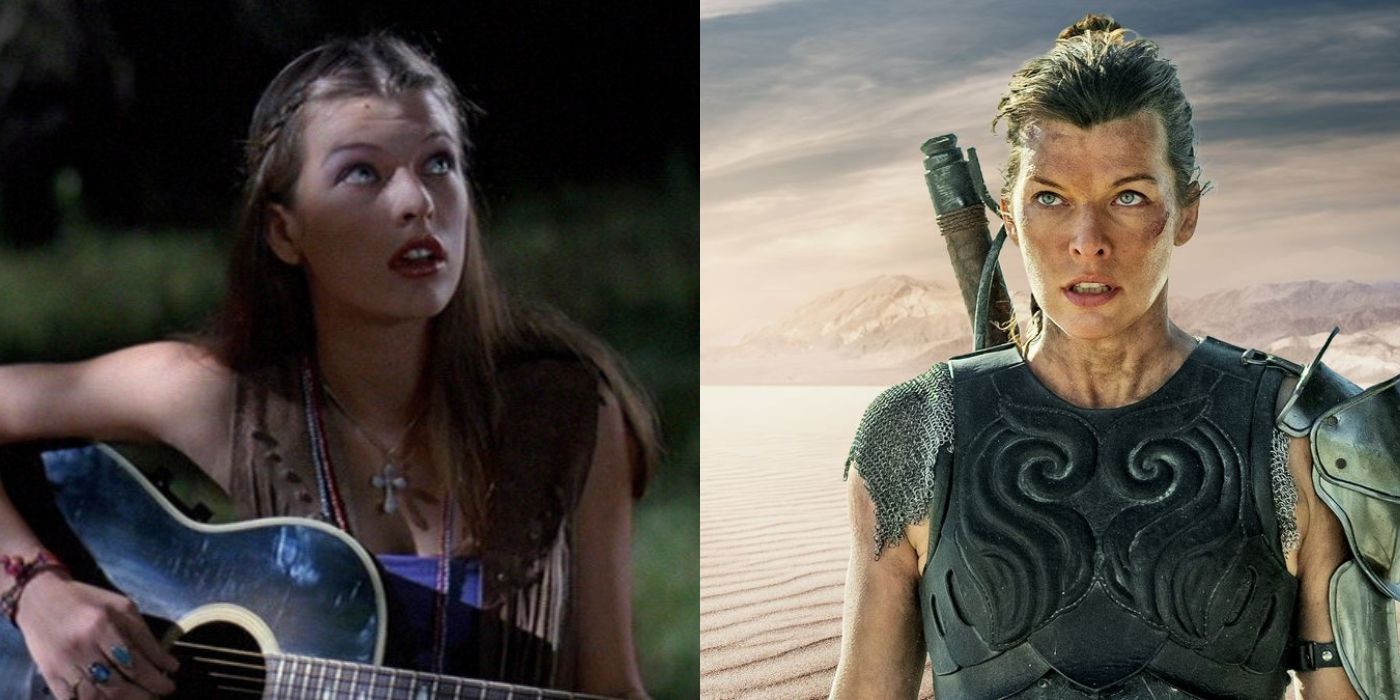 Milla Jovovich in Dazed & Confused side-by-side with her in Monster Hunter
