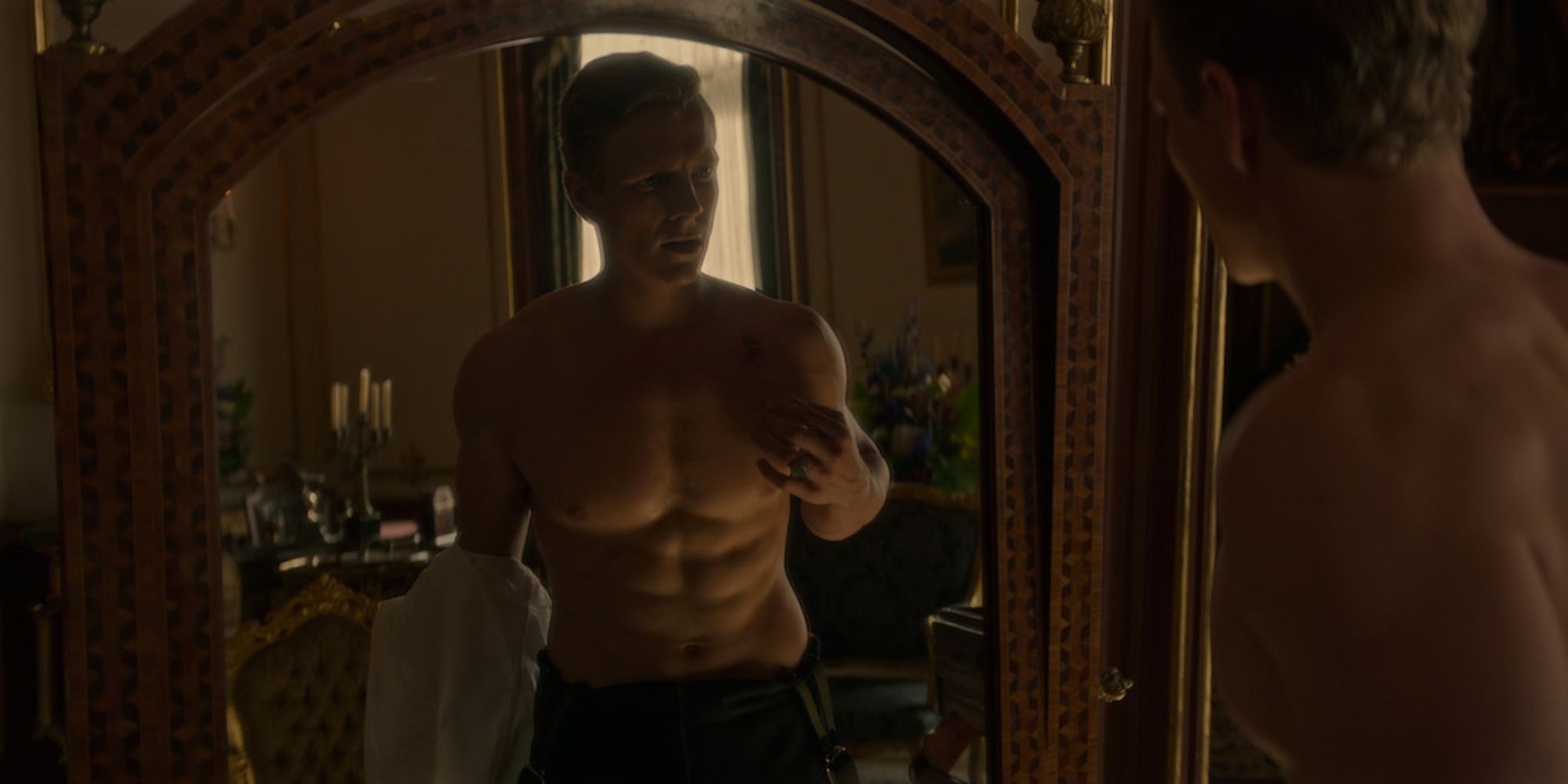 Nikolai shirtless