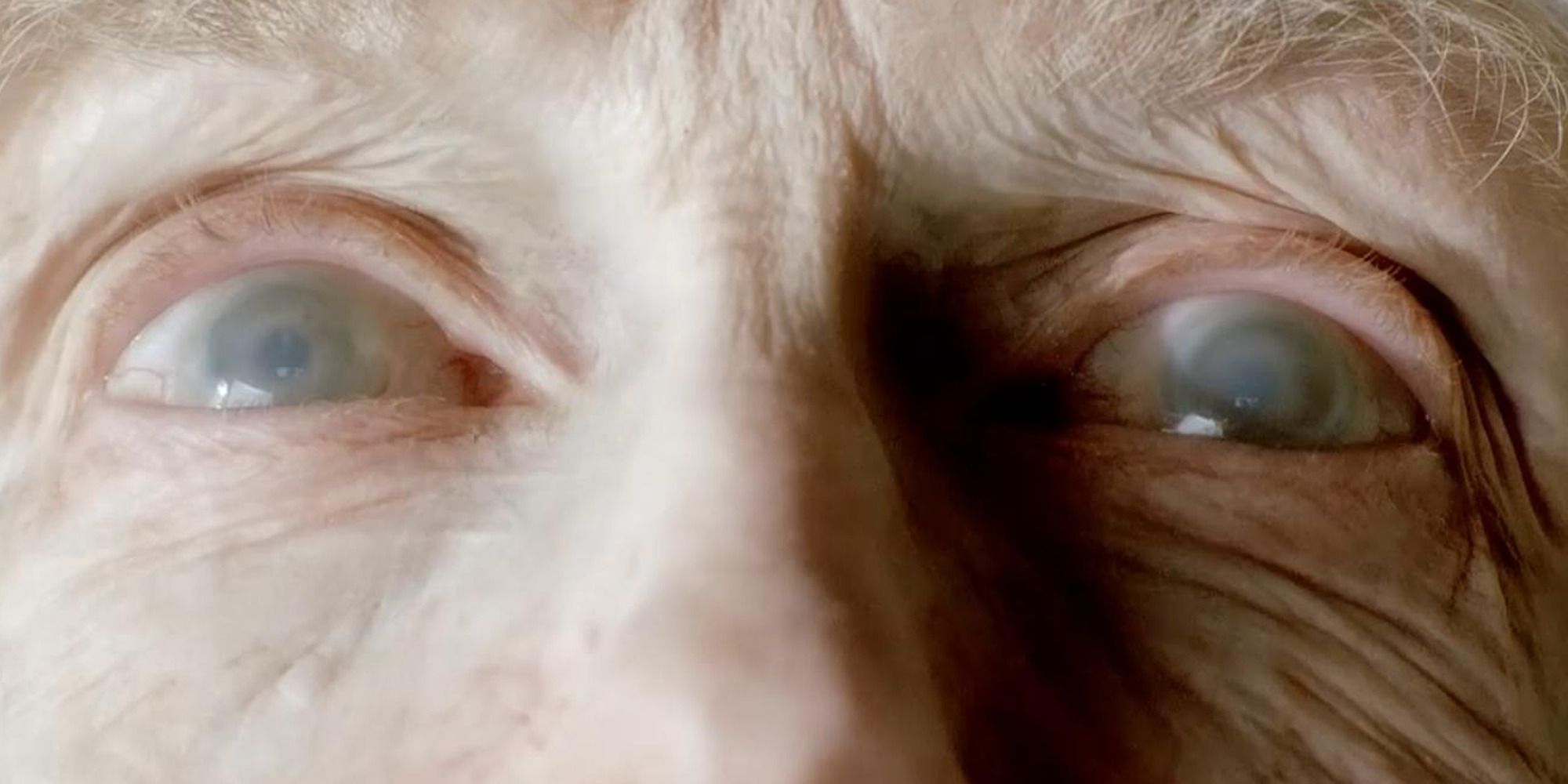 An old person's blind eyes in 'Six Feet Under'