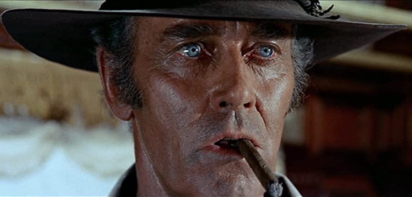 Henry Fonda as Frank smoking a cigar in Once Upon a Time in the West