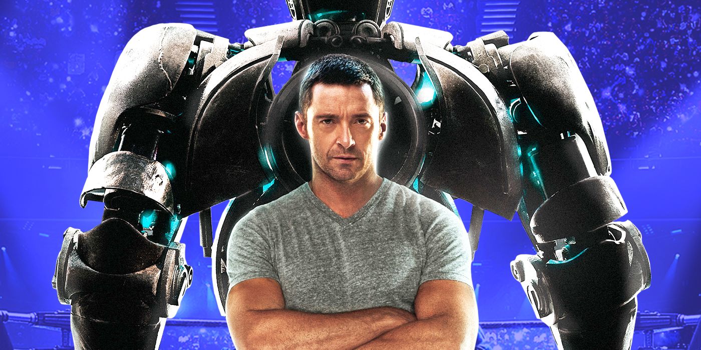 Hugh Jackman and Atom from Real Steel