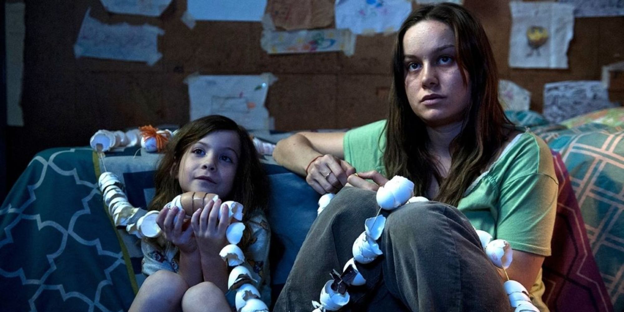 Brie Larson as Ma and Jacob Trembley as Jack in Room 