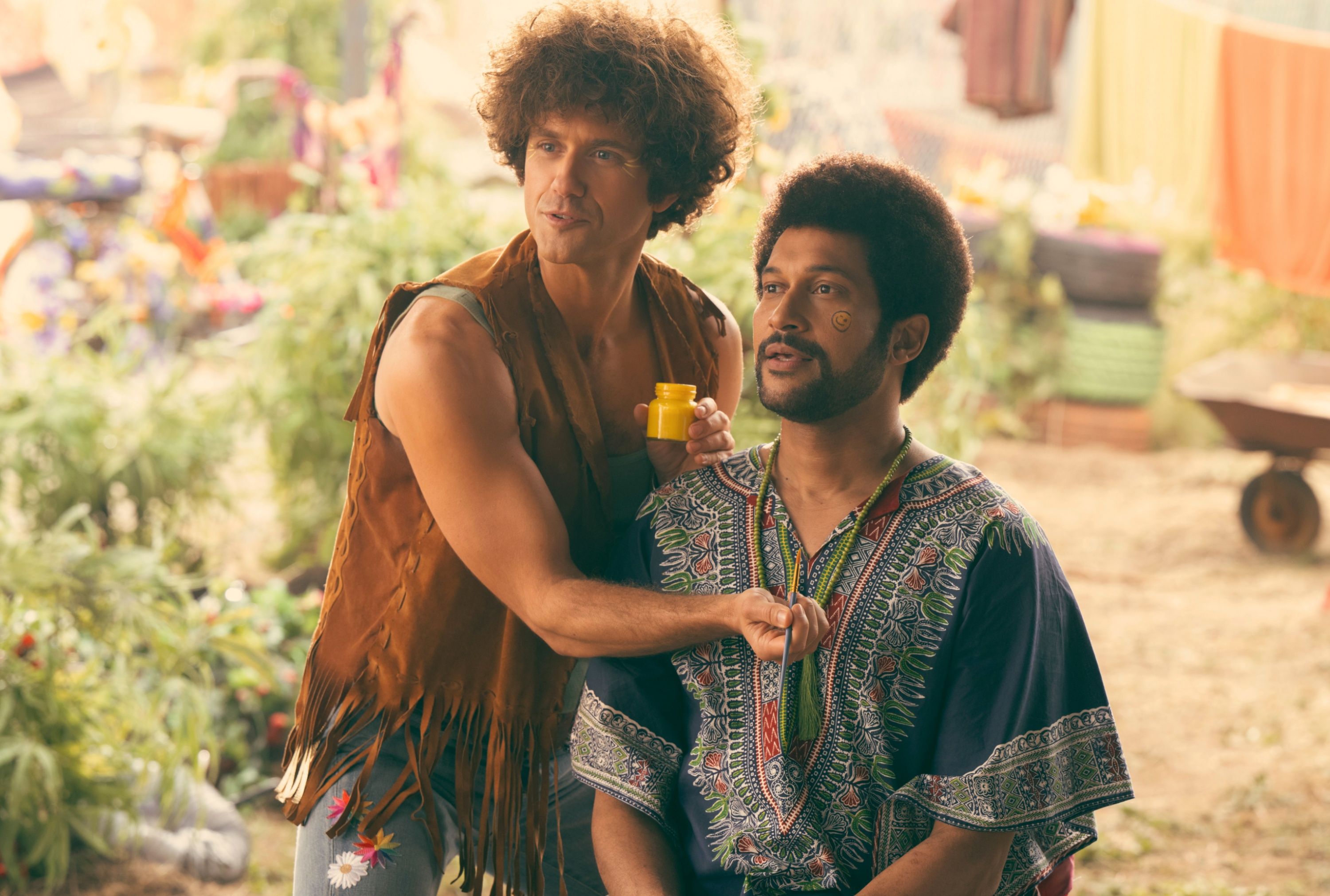 Keegan-Michael Key as Josh and Aaron Tveit as Topher in Season 2 of Schmigadoon!