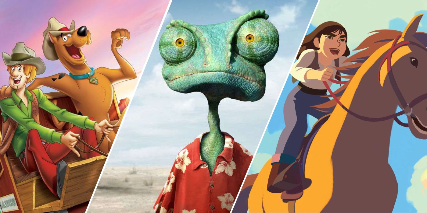 Featured image with Shaggy and Scooby from Scooby-Doo: Shaggy's Showdown, Rango from Rango and Martha from Calamity.