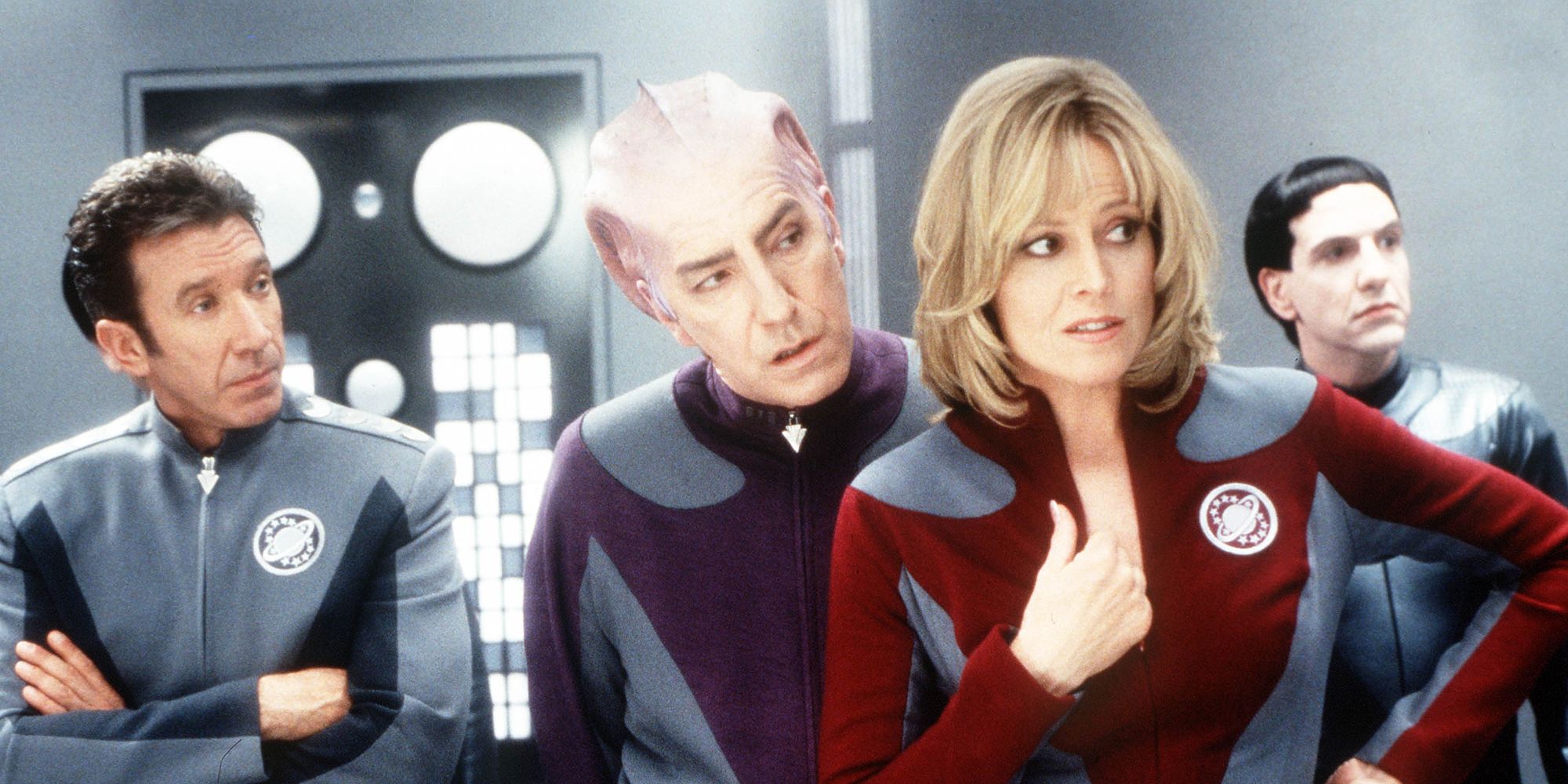 Sigourney Weaver, Alan Rickman, and Tim Allen in Galaxy Quest