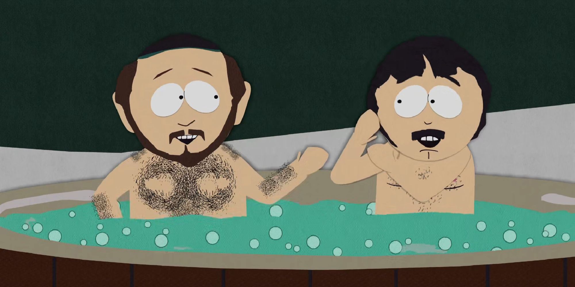 South Park - Deux gars nus dans un jacuzzi