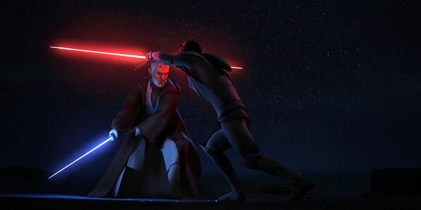 Lightsaber fight in Star Wars: Rebels, Twin Suns.