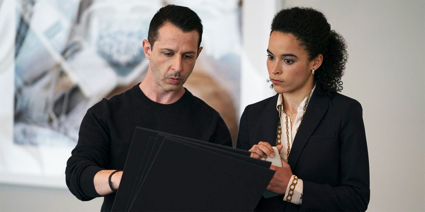 Jeremy Strong as Kendall Roy and Juliana Canfield as Jess in Succession