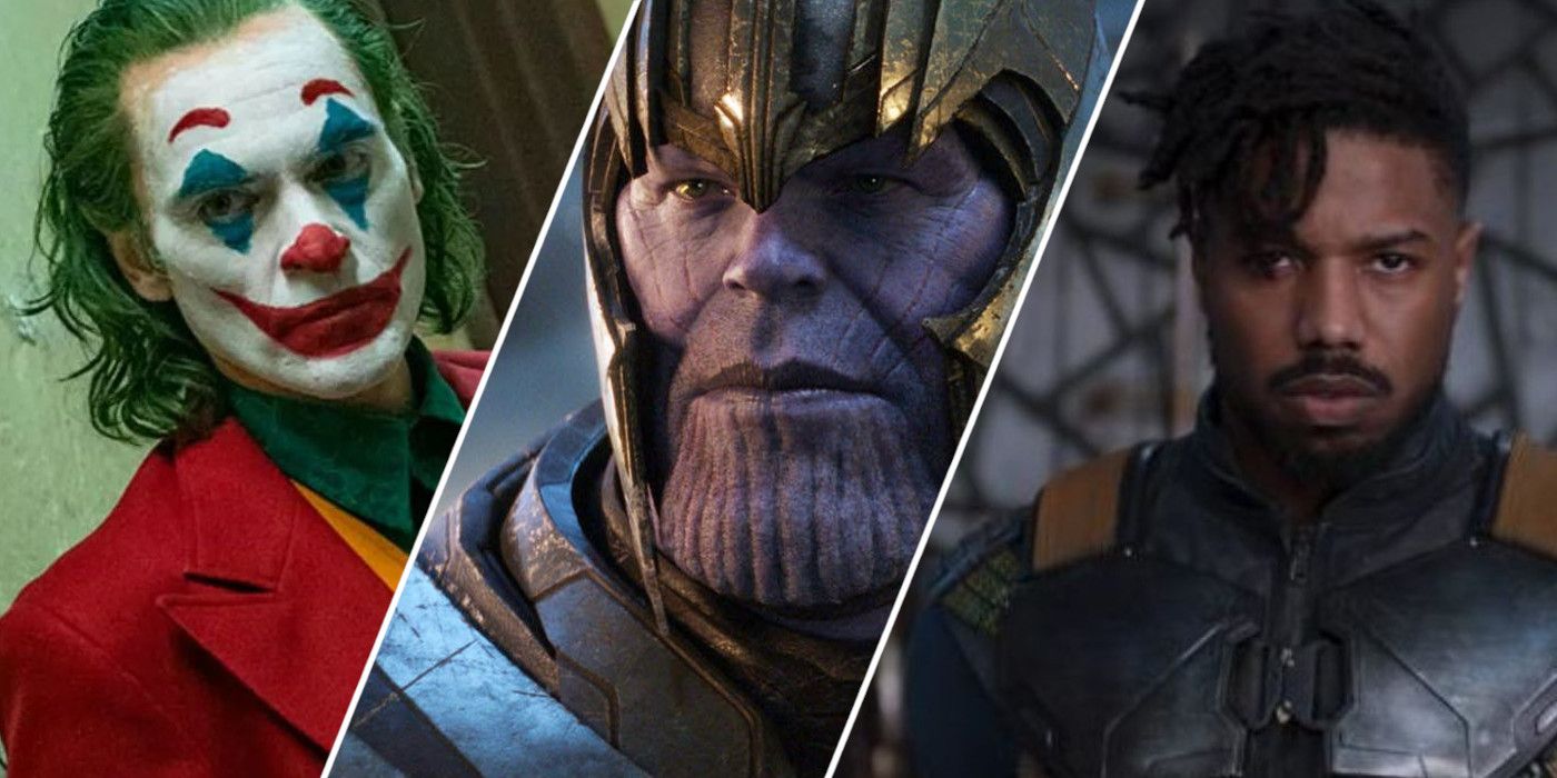 From left to right: Joker, Thanos, & Erik Killmonger