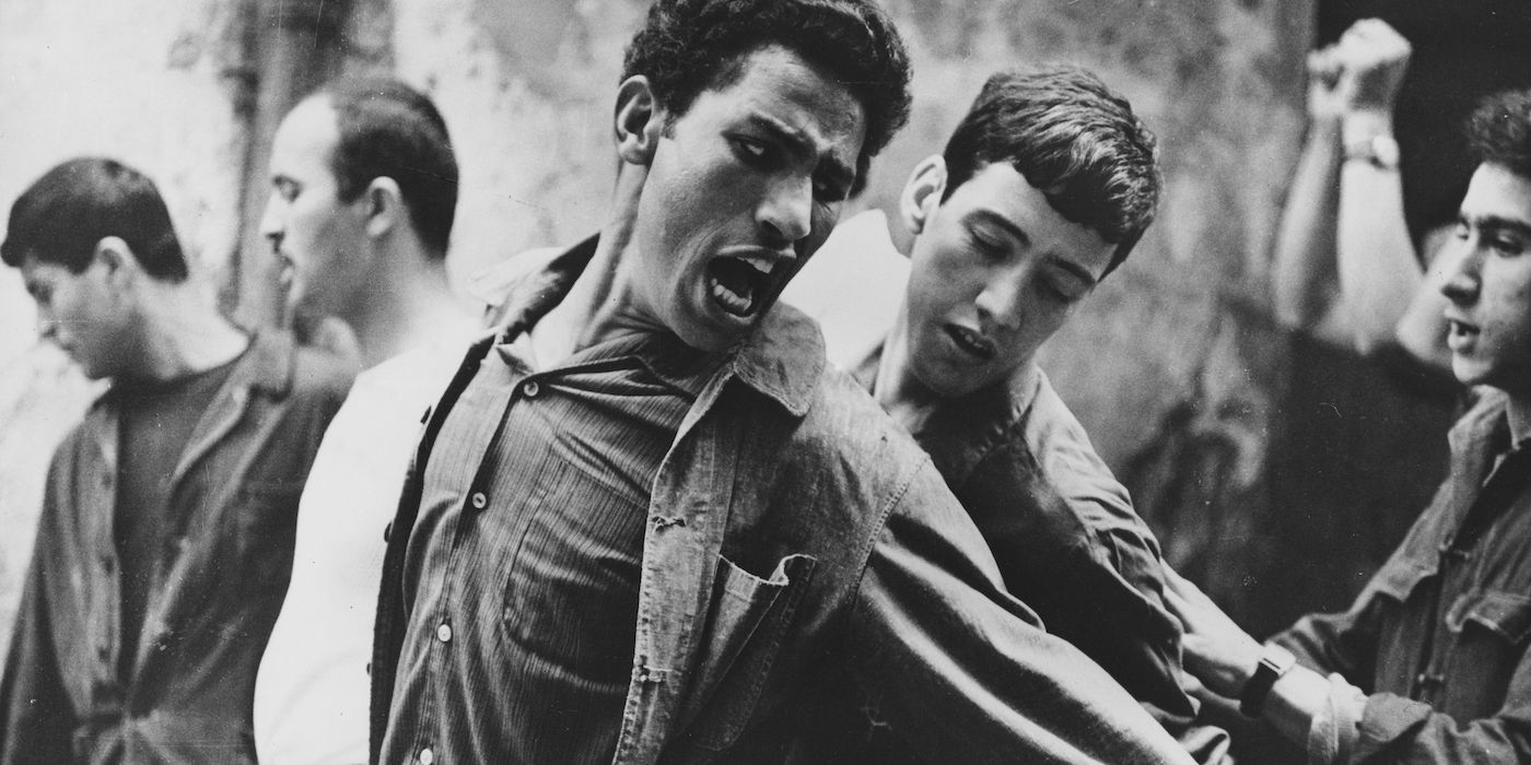 Fighting scene in The Battle of Algiers (1966)