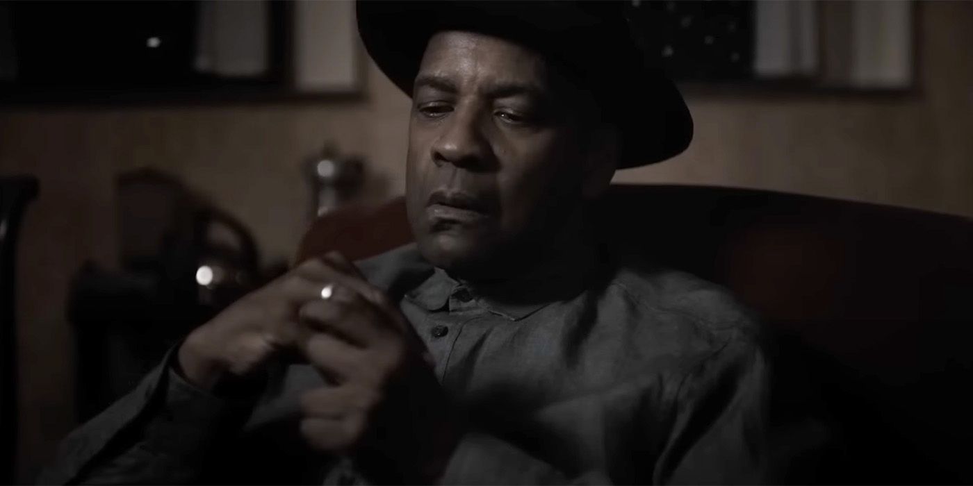 Robert McCall (Denzel Washington) looks at this ring lost in thought