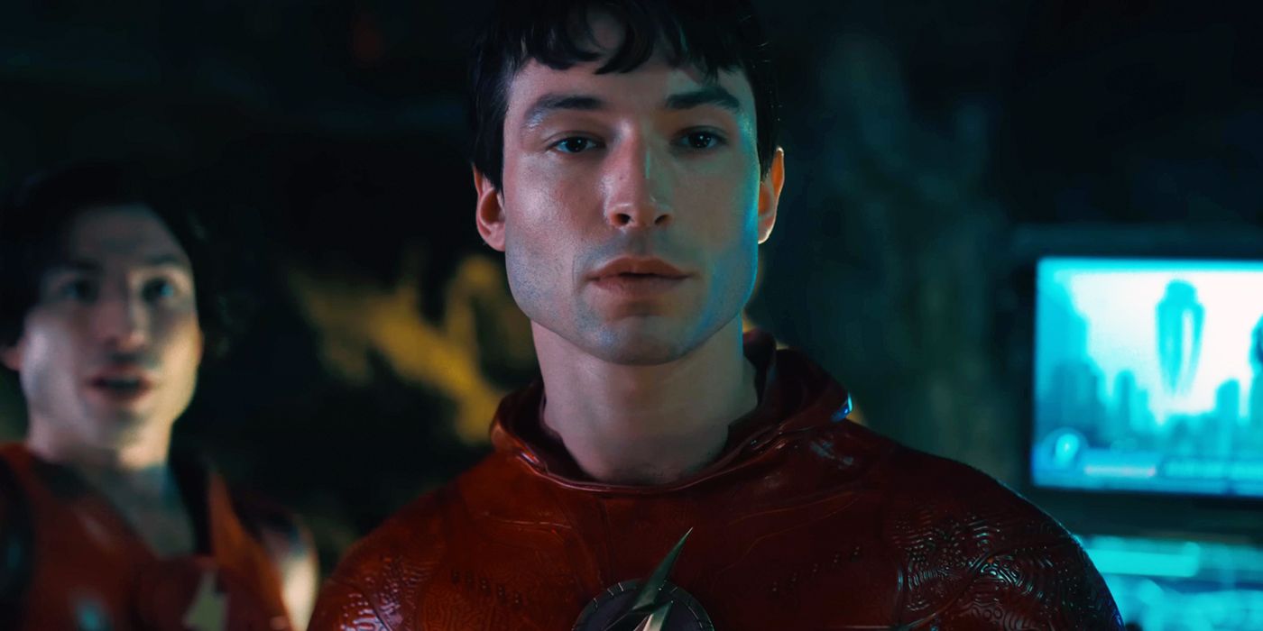 Ezra Miller suited up to save the world in The Flash