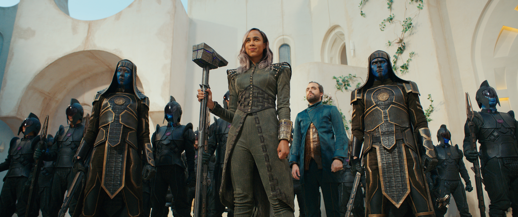 Zawe Ashton as a Kree warrior in The Marvels.