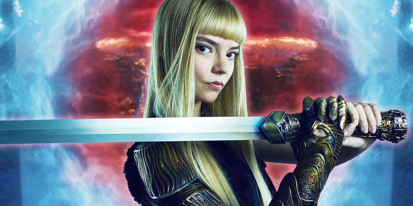 Anya-Taylor Joy holding a sword in The New Mutants