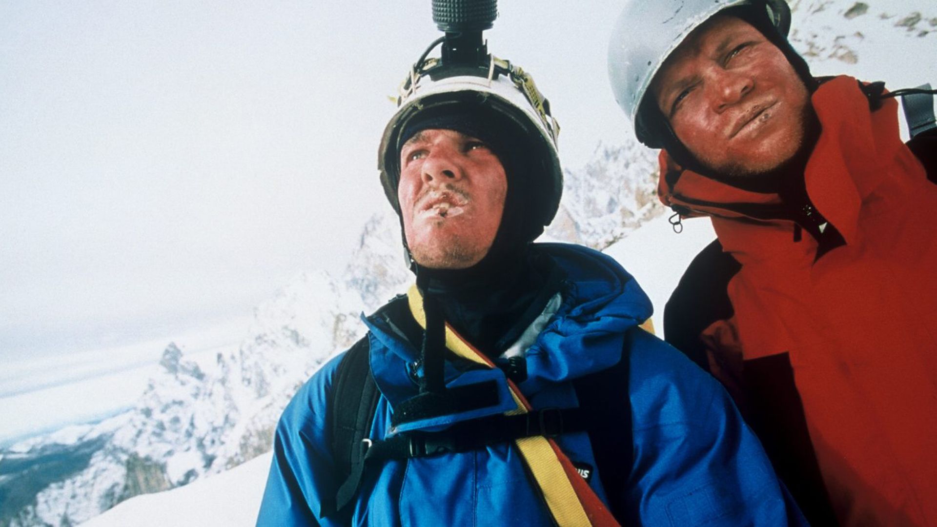 Brendan Mackey and Nicholas Aaron as climbers in Touching the Void