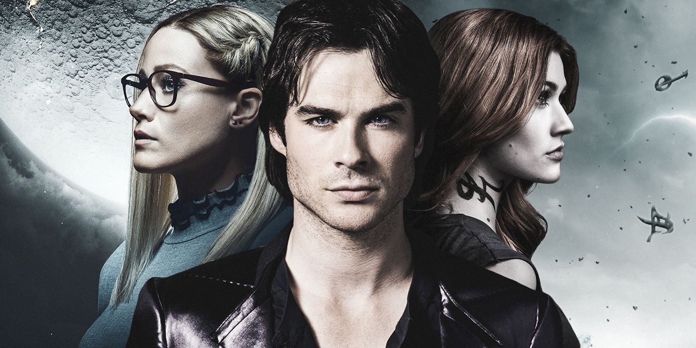 Custom image of Ian Somerhalder in The Vampire Diaries, Olivia Taylor Dudley in The Magicians and Katherine McNamara in Shadowhunters