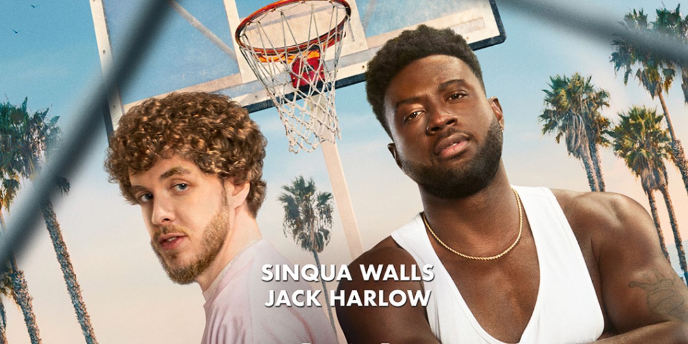 Sinqua Walls and Jack Harlow on the poster for the White Men Can't Jump remake