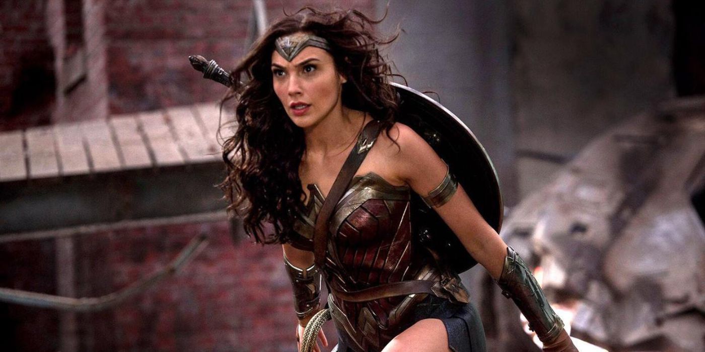 Gal Gadot's Wonder Woman with her shield strapped across her back in Wonder Woman