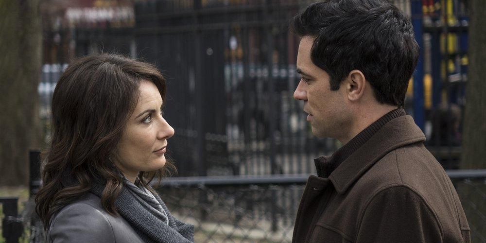 Maria Grazie (Laura Benanti) and Nick Amaro (Danny Pino) on 'Law & Order: SVU'