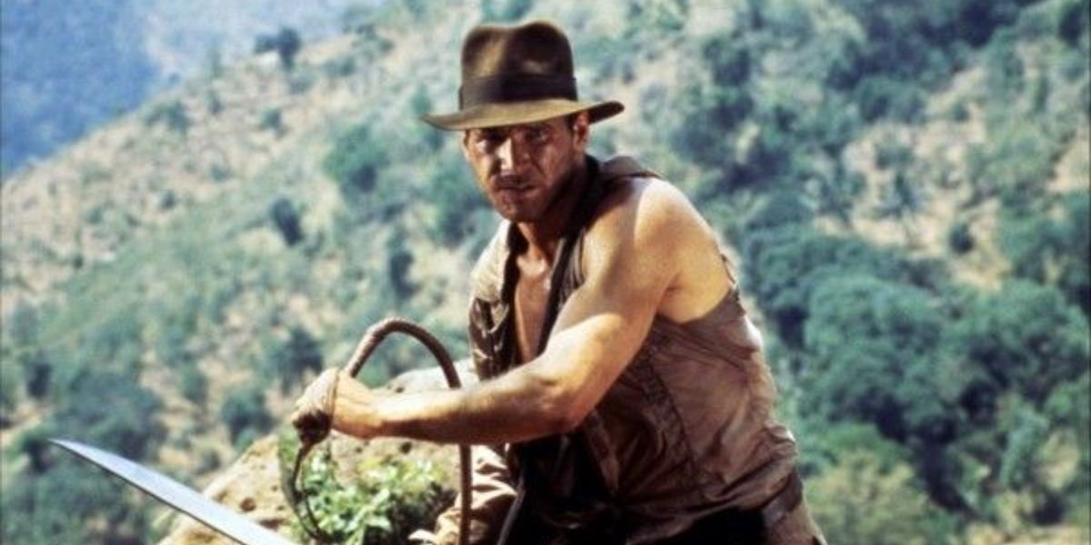Harrison Ford as Indiana Jones in Indiana Jones: Temple of Doom