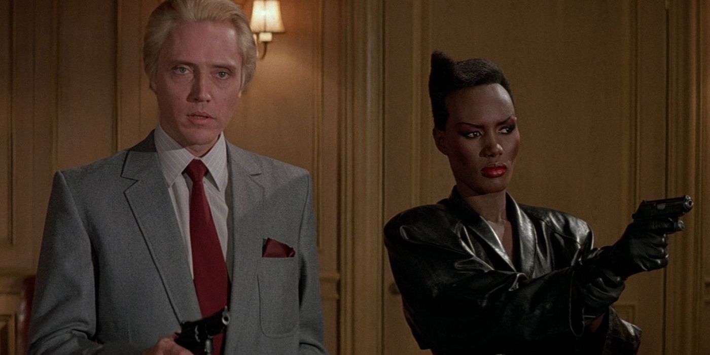 Christopher Walken and Grace Jone in A View to a Kill