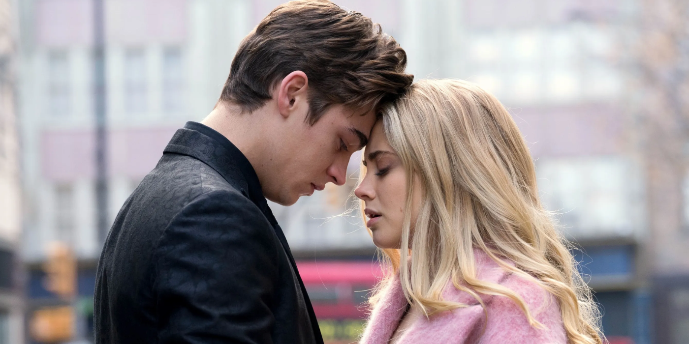 Hardin and Tessa, leaning their foreheads together in After Everything