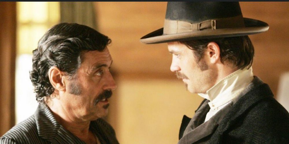 Al Swearengen and Sheriff Seth Bullock in Deadwood. 