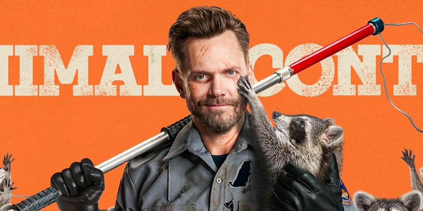 Joel McHale as Frank Shaw gets scratched by a raccoon in a promo for Fox's Animal Control