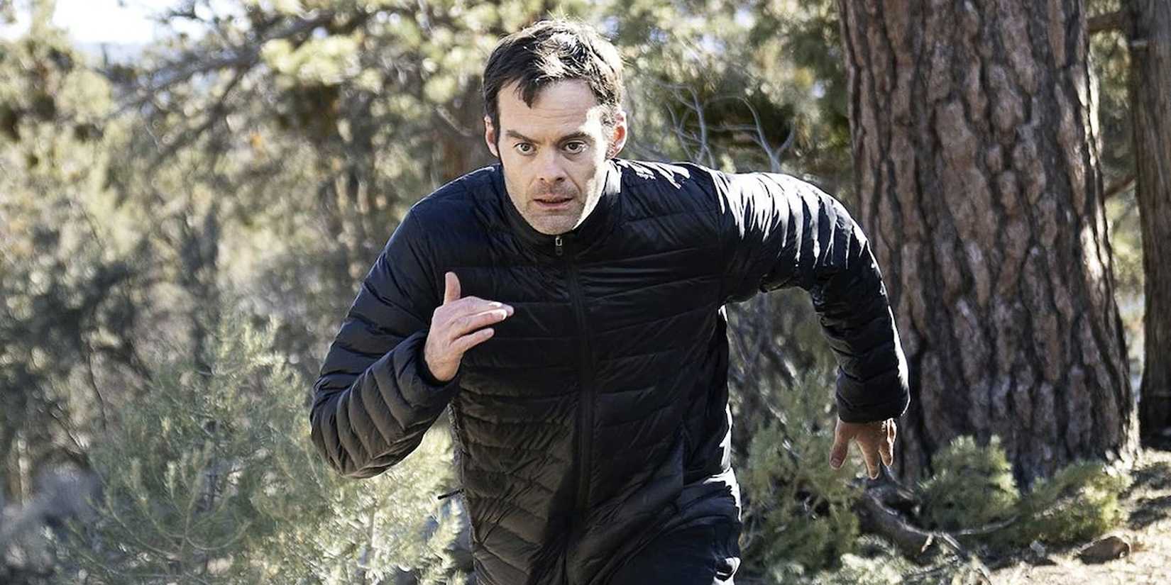 Bill Hader running through the woods in 'Barry' Season 2