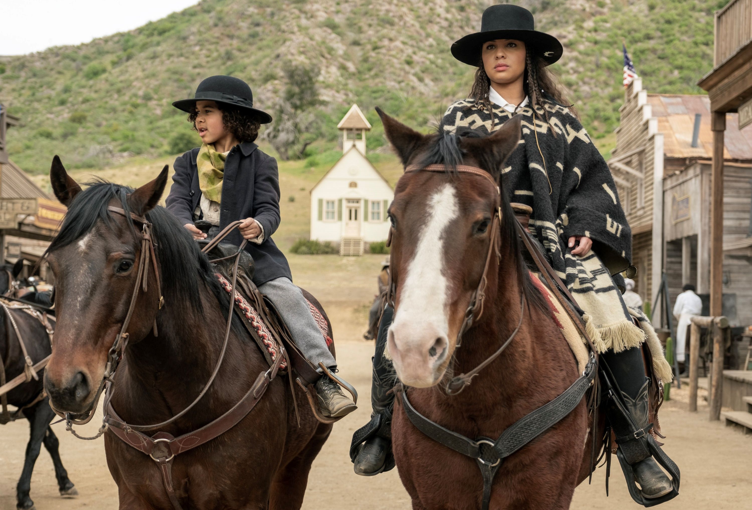 Jasmine Cephas Jones as Ashley Jones and Atticus Woodward as Sean Jones in the Western episode of Season 2 of Blindspotting