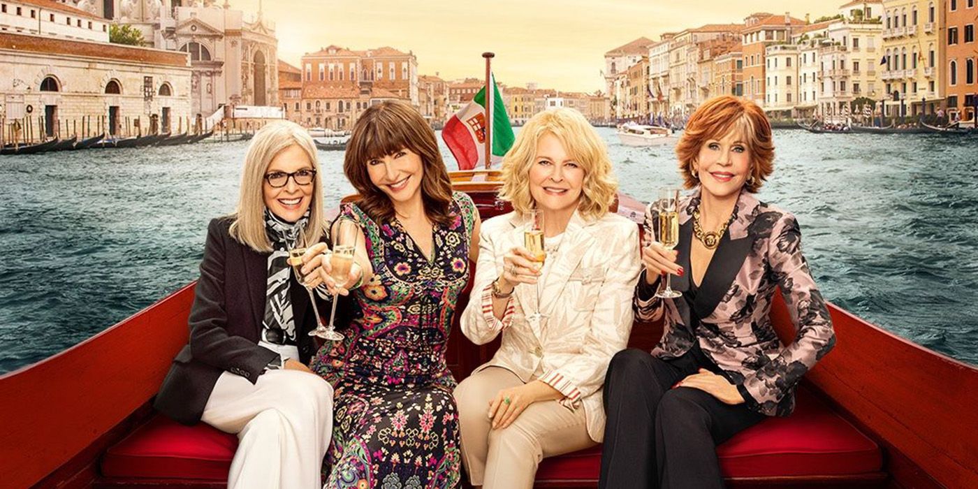 Diane Keaton, Mary Steenburgen, Candice Bergen, and Jane Fonda on the poster for Book Club: The Next Chapter