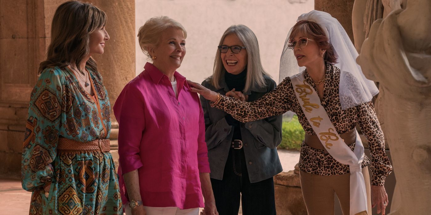 Mary Steenburgen, Candice Bergen, Diane Keaton, and Jane Fonda as their characters in Book Club: The Next Chapter