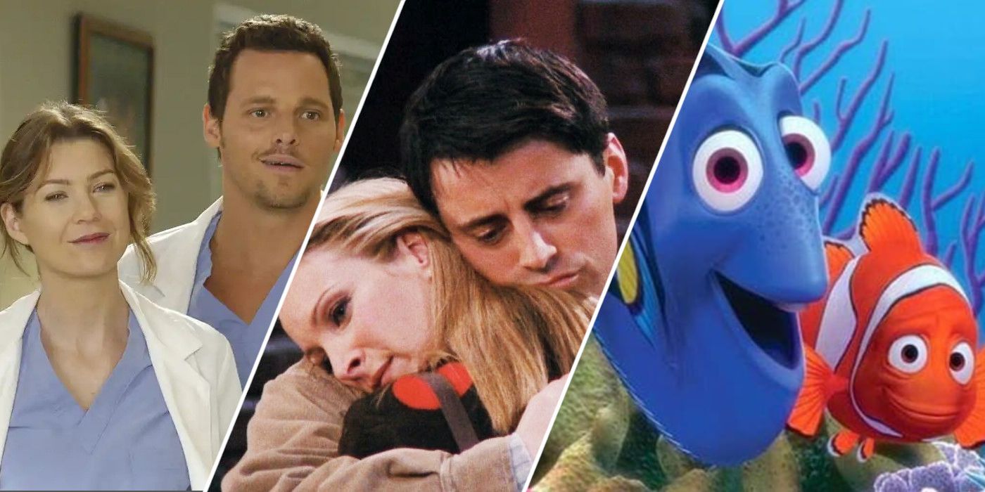 Characters from Grey's Anatomy, Friends, and Finding Nemo