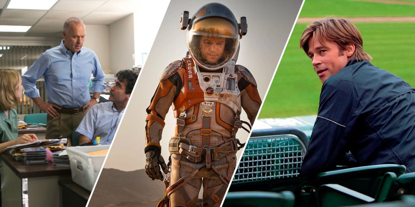 Characters from Spotlight, The Martian, and Moneyball