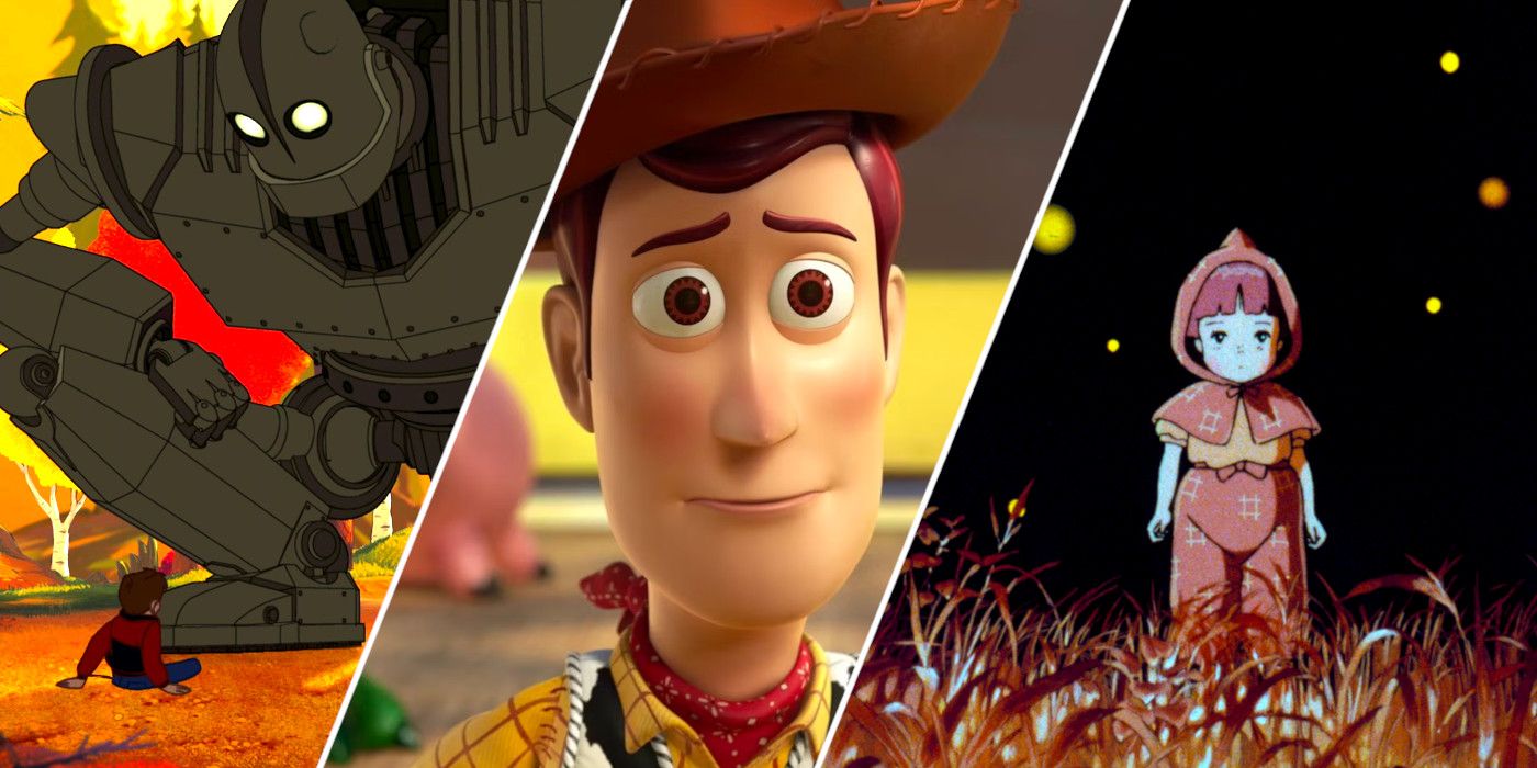 Characters from The Iron Giant, Toy Story 3, and Grave of the Fireflies