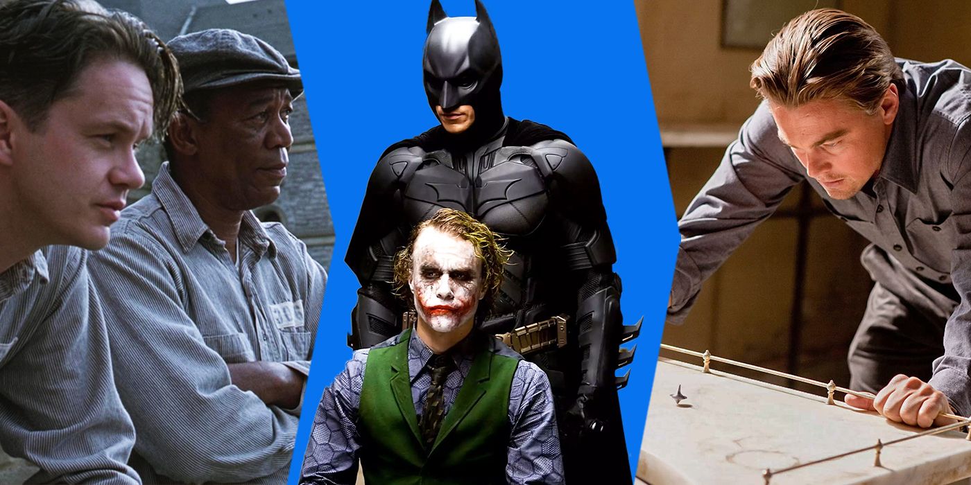 Characters from The Shawshank Redemption, The Dark Knight, and Inception
