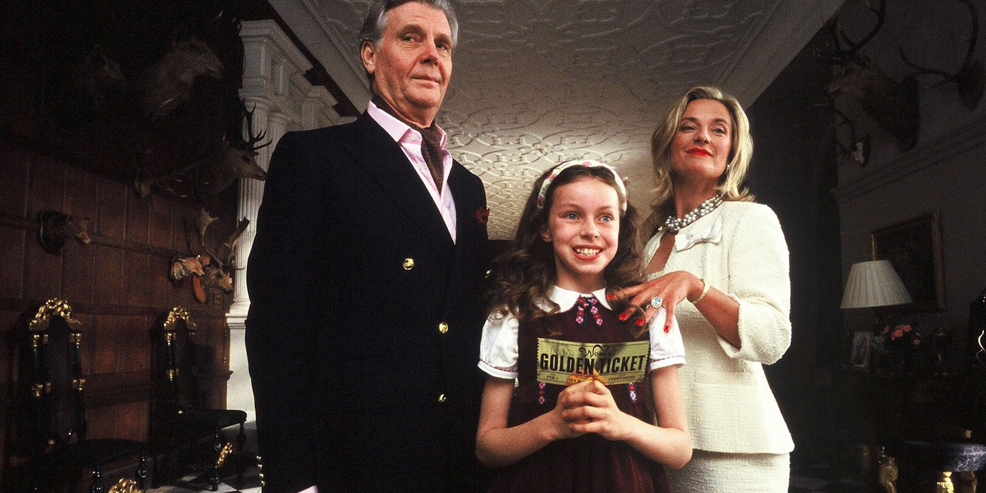 Veruca Salt with her parents in Charlie and the Chocolate Factory (2005)