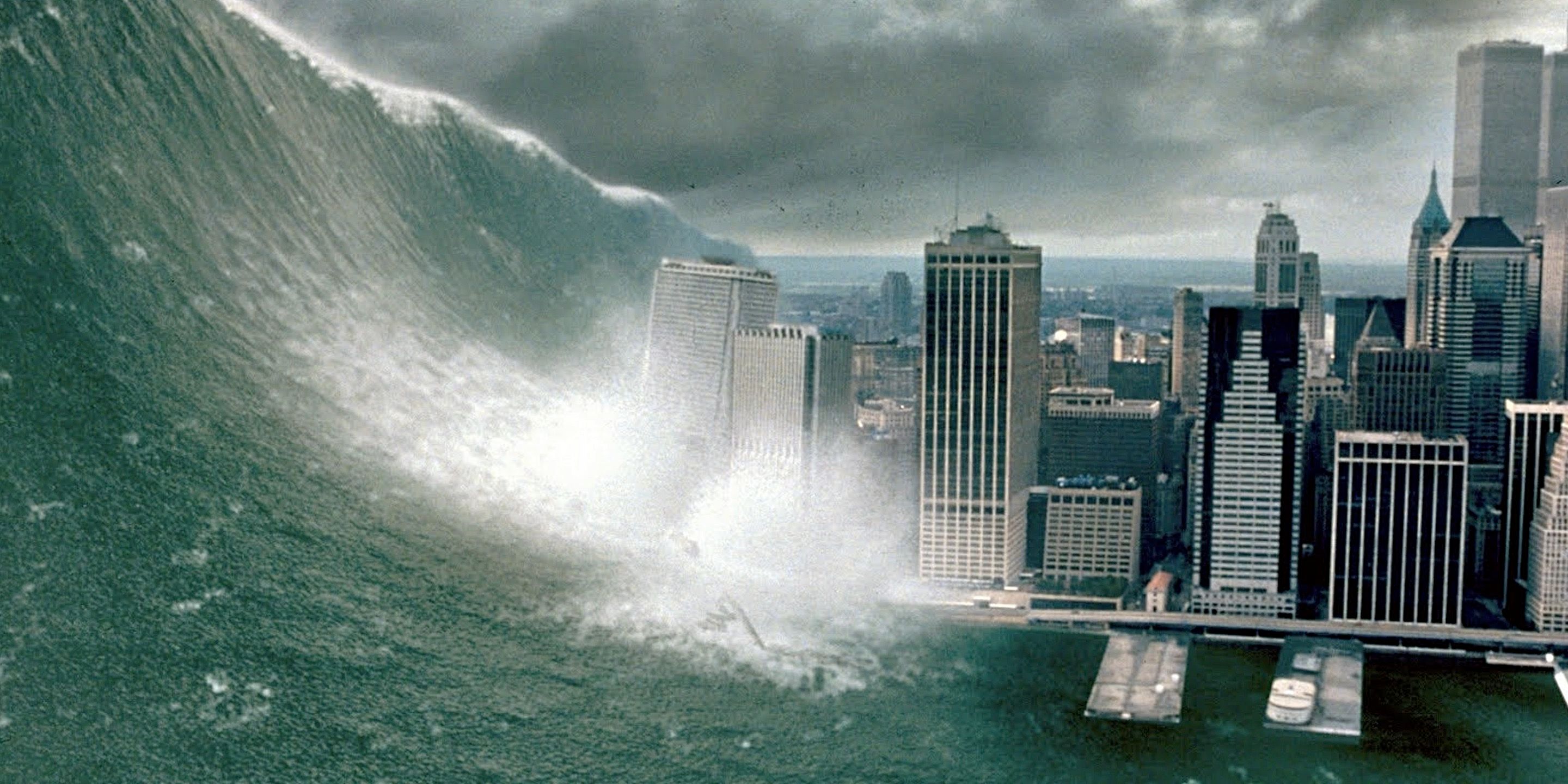 The tidal wave hits New York in Deep Impact