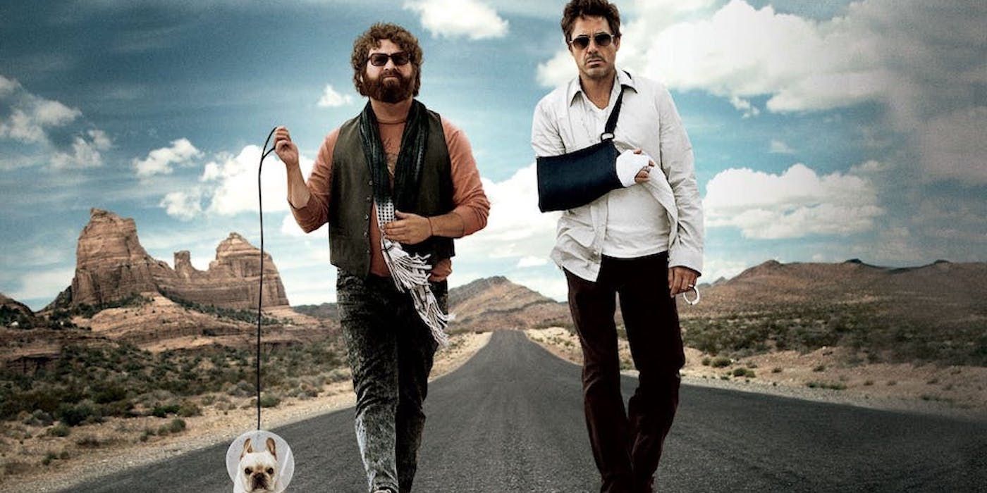 Zach Galifanakis and Robert Downey Jr in Due Date Movie