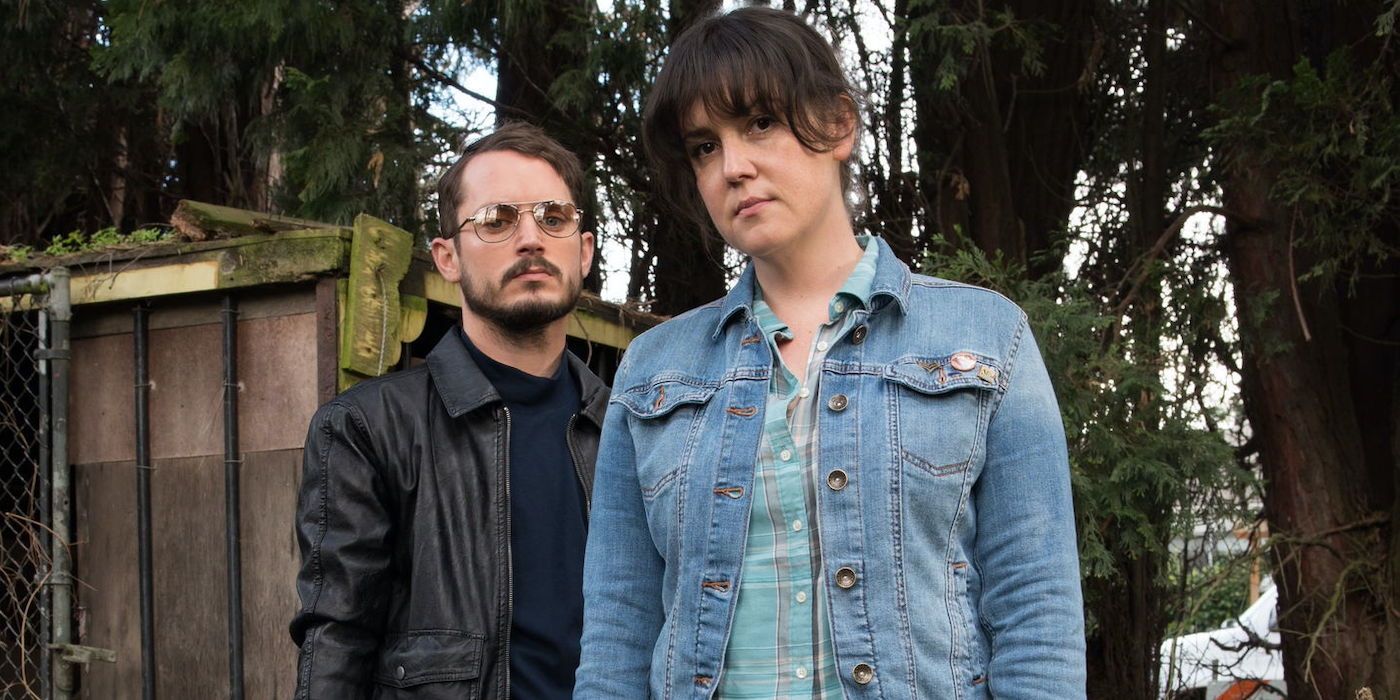 Elijah Wood and Melanie Lynskey in I Don't Feel at Home in This World