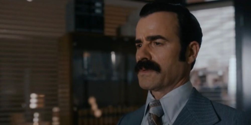 Justin Theroux as G. Gordon Liddy in The White House Plumbers. 