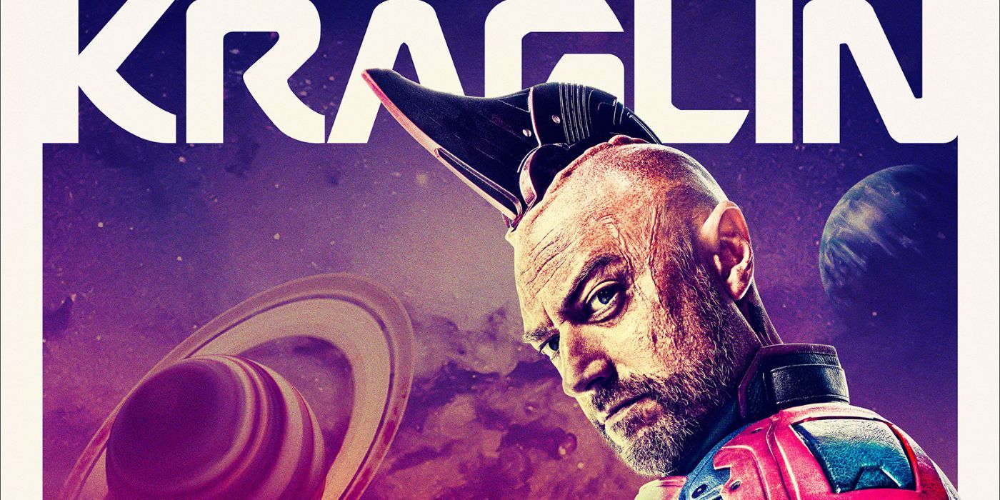 Sean Gunn as Kraglin on a character poster for Guardians of the Galaxy Vol. 3