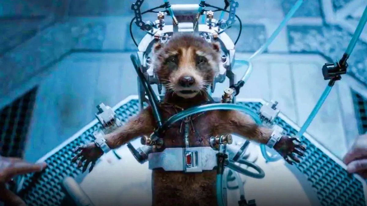 Rocket Raccoon being experimented on by The High Evolutionary