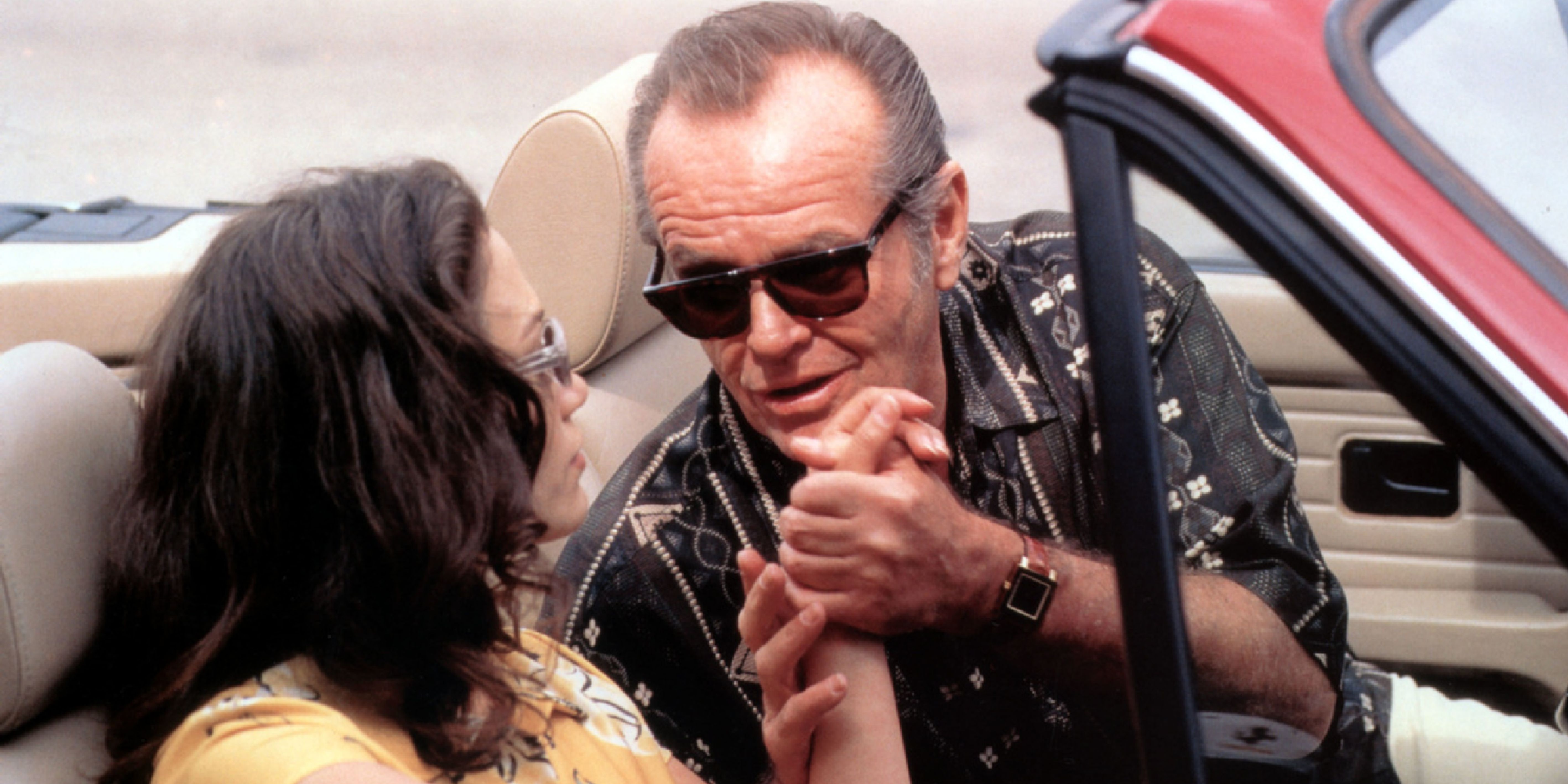 Jennifer Lopez and Jack Nicholson in the car Blood and Wine